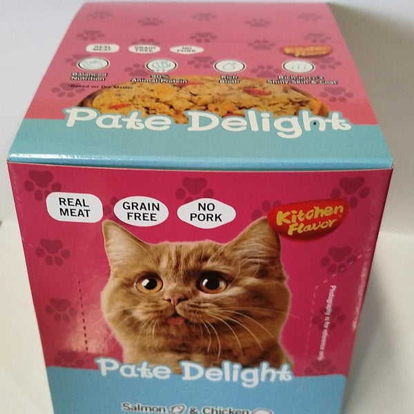 Pate Delight Salmón Comida húmeda completa para gatos para todas las etapas | 24 unidades (90g c/u)