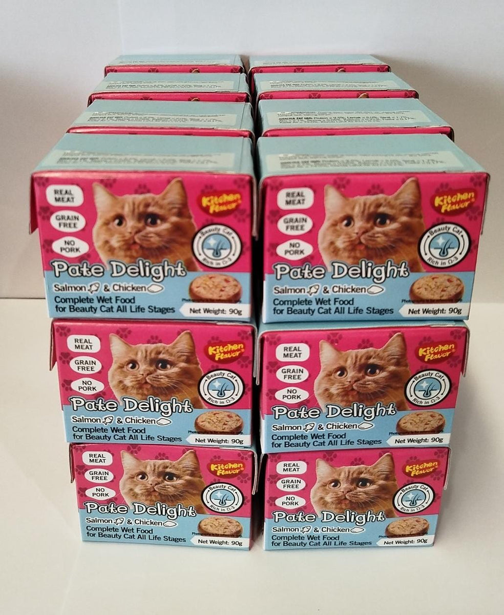 Pate Delight Salmón Comida húmeda completa para gatos para todas las etapas | 24 unidades (90g c/u)