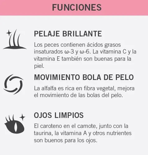 Alimento completo sin cereales para gatos adultos (mezcla de cubitos de carne real visibles)