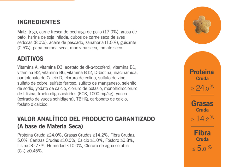 Ingredientes de Nature Gourmet Alimento Completo para Cachorritos | 1.5 Kg