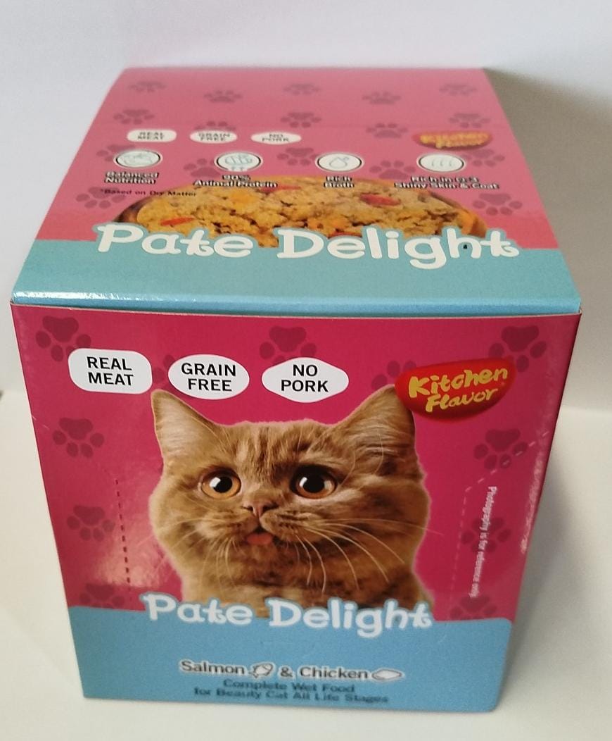Pate Delight Salmón Comida húmeda completa para gatos para todas las etapas | 24 unidades (90g c/u)