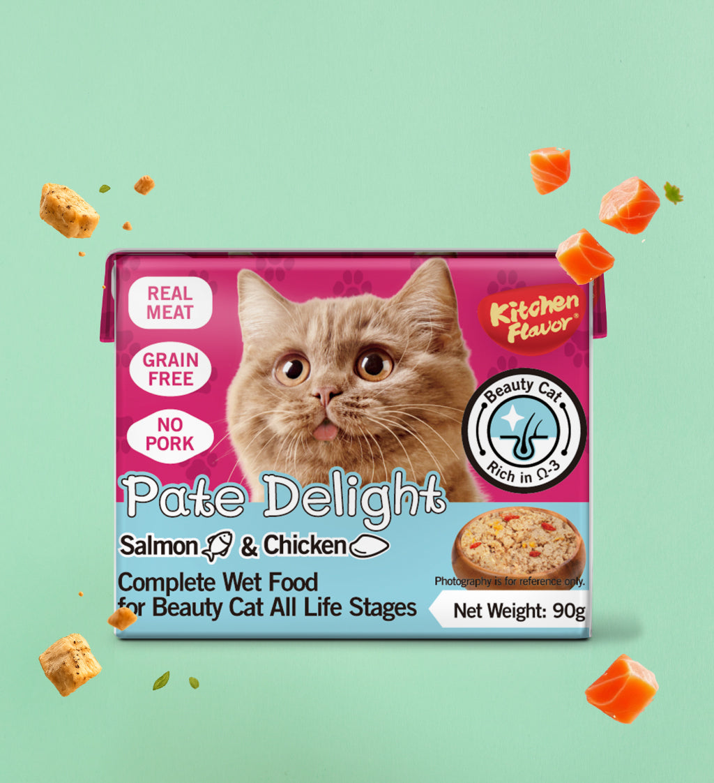 Pate Delight Salmón para Gatos para todas las etapas | 24 unidades (90g c/u)