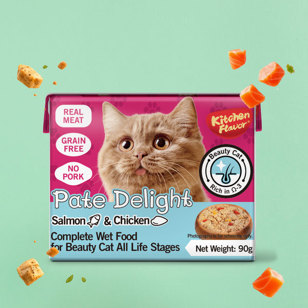 Pate Delight Salmón para Gatos para todas las etapas | 24 unidades (90g c/u)