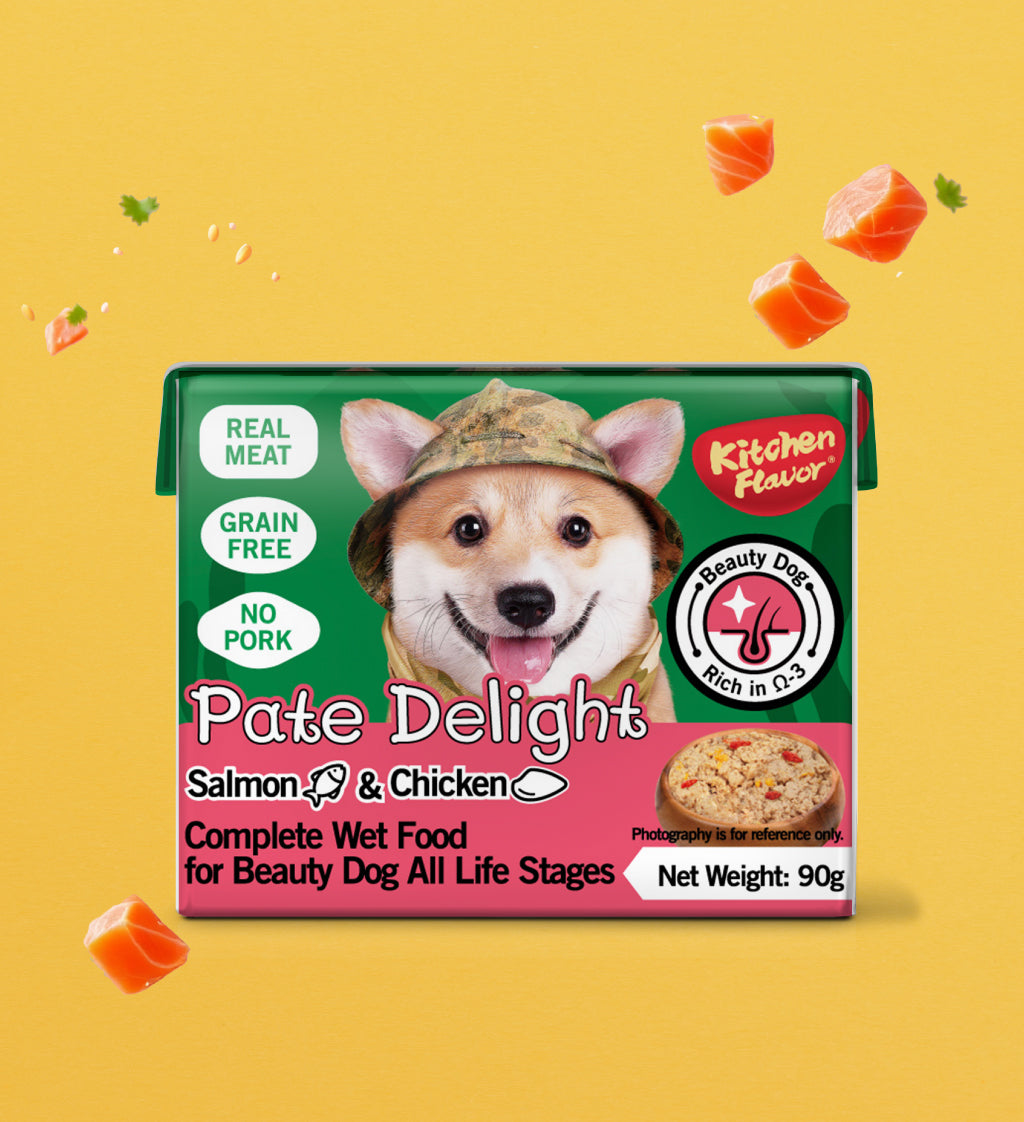 Pate Delight Salmón para Perros para todas las edades | 24 unidades (90g c/u)