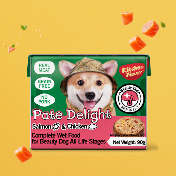 Pate Delight Salmón para Perros para todas las edades | 24 unidades (90g c/u)